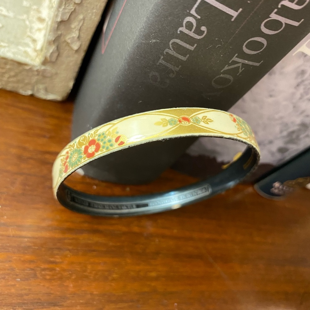 Michaela Frey Original Signed Cloisonné Bangle Bracelet & Brooch - Picture 11 of 14